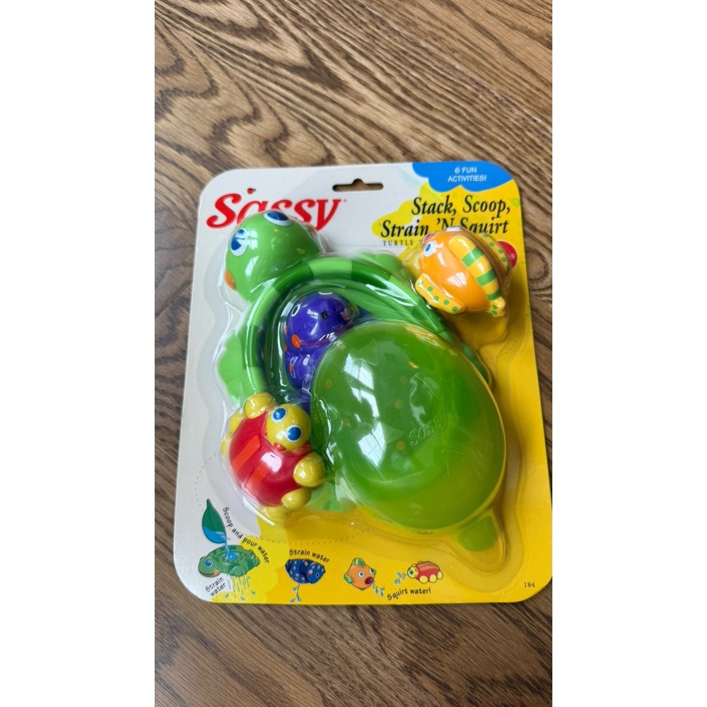 Sassy Turtle Tower Bath Toy Scoop, Strain, Pour 'n More Vintage Bath Toy 2002